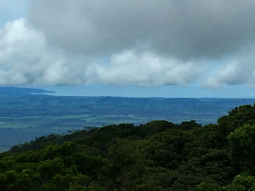 looking to Coast and Pavones Surf Break