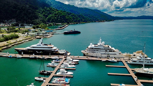 Mega Yachts at Marina