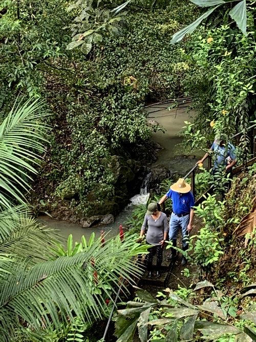 Arriving at first swimming area