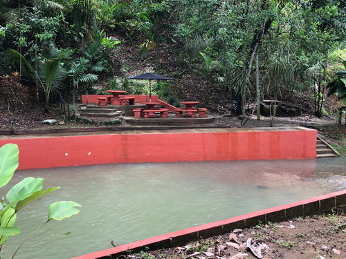 nice bathing area with small waterfall