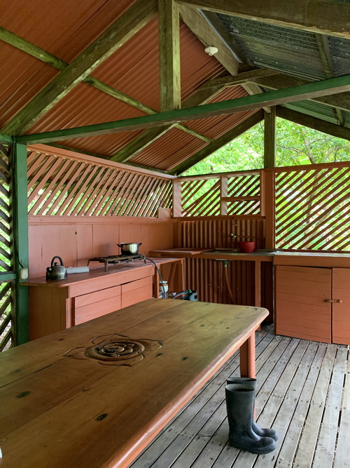 Kitchen at wooden house