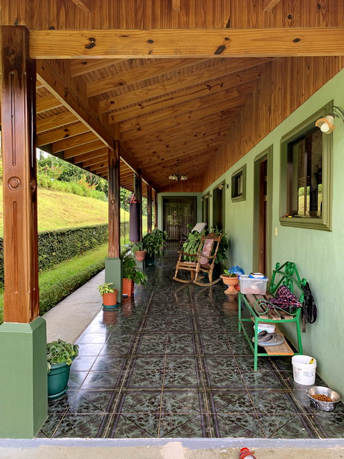 Rear outdoor enjoyment area with views of Hardwoods