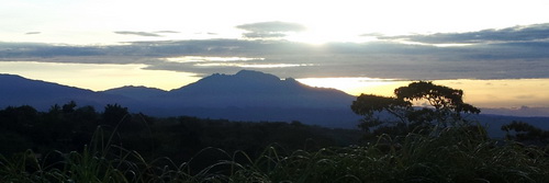 Baru Volcano of Panama seen from property in Costa Rica 