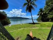 chilling out from front porch